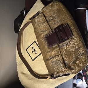 100% Authentic & Rare Fendi Gold and Brown Shoulder Bag